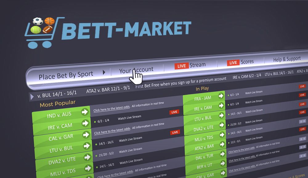 Betting website created by Bett-Market studio
