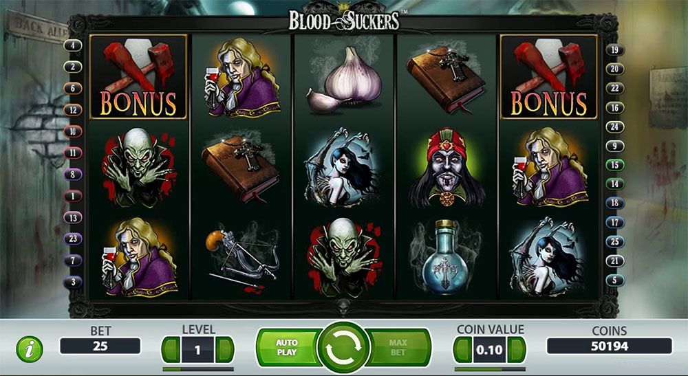 Игровой автомат Blood Suckers от разработчика NetEnt
