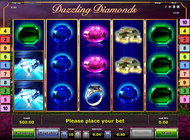Greentube: игровой автомат Dazzling Diamonds
